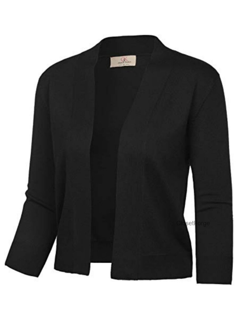 Womens 3/4 Sleeve Knit Cropped Cardigan Sweater Open Front Bolero Shrug